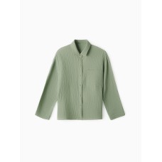 Рубашка из муслина для девочек KAFTAN, рост 158 см, зелёная