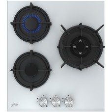 Варочная поверхность KRONA FIERO 45 WH, газовая, 3 конфорки, 45 см, белая
