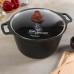 Кастрюля KUKMARA Granit ultra, 8 л, d=30 см, h=25 см, антипригарное покрытие, коричневая
