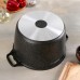Кастрюля KUKMARA Granit ultra, 8 л, d=30 см, h=25 см, антипригарное покрытие, коричневая