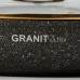 Сковорода Granit ultra black gold, 26 см, стеклянная крышка, антипригарное покрытие, съёмная ручка