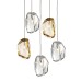 Подвесной светильник LASVIT Crystal Rock 5 clear/amber