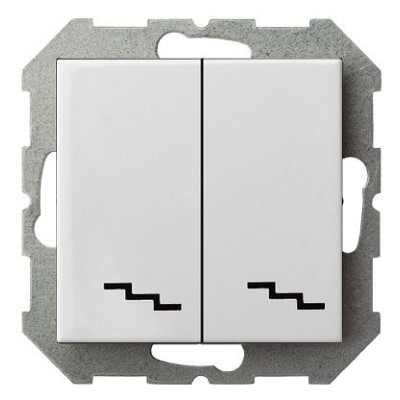 Переключатель двухклавишный без рамки LIREGUS EPSILON 28-010