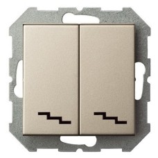 Переключатель двухклавишный без рамки LIREGUS EPSILON 28-304