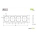 Рамка на 4 поста LIREGUS EPSILON 28-1204
