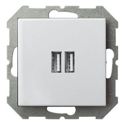 Розетка 2хUSB type A без рамки LIREGUS EPSILON 28-0352