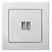 Розетка 2хUSB type A без рамки LIREGUS EPSILON 28-0352