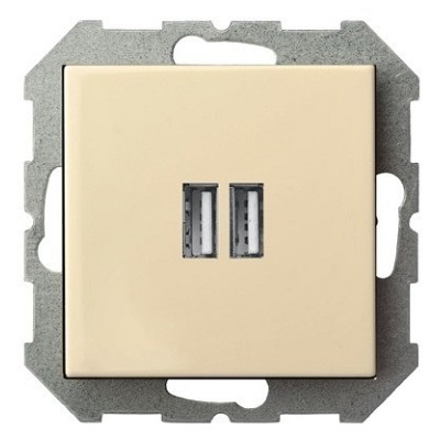 Розетка 2хUSB type A без рамки LIREGUS EPSILON 28-0712