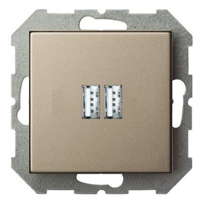 Розетка 2хUSB type A без рамки LIREGUS EPSILON 28-3242