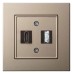 Розетка HDMI и розетка USB без рамки LIREGUS EPSILON 28-3243