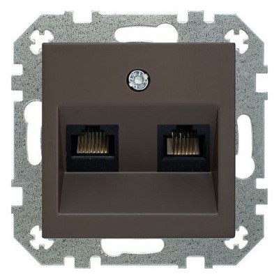 Розетка двойная RJ-11 и Ethernet RJ-45, без рамки LIREGUS RETRO 29-037