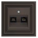 Розетка двойная RJ-11 и Ethernet RJ-45, без рамки LIREGUS RETRO 29-037