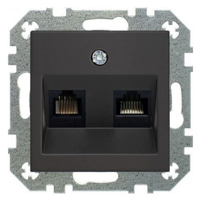 Розетка двойная RJ-11 и Ethernet RJ-45, без рамки LIREGUS RETRO 29-237