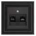 Розетка двойная RJ-11 и Ethernet RJ-45, без рамки LIREGUS RETRO 29-237