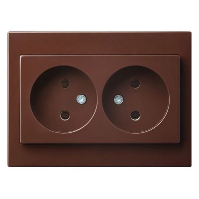 Розетка двойная без заземления LIREGUS EPSILON 28-1364