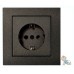 Розетка с заземлением и со шторкой, без рамки LIREGUS EPSILON 28-1067