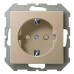 Розетка с заземлением и со шторкой, без рамки LIREGUS EPSILON 28-3113
