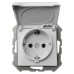 Розетка влагозащищенная с заземлением с крышкой, без рамки LIREGUS EPSILON 28-019