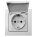 Розетка влагозащищенная с заземлением с крышкой, без рамки LIREGUS EPSILON 28-019