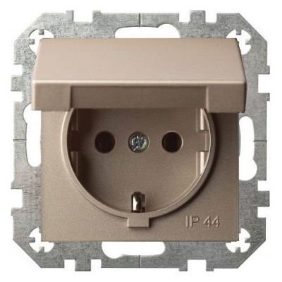 Розетка влагозащищенная с заземлением с крышкой, без рамки LIREGUS EPSILON 28-3112