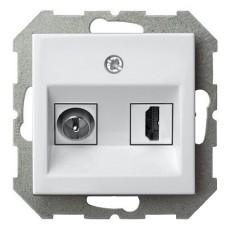 ТВ-розетка и розетка HDMI без рамки LIREGUS EPSILON 28-0351