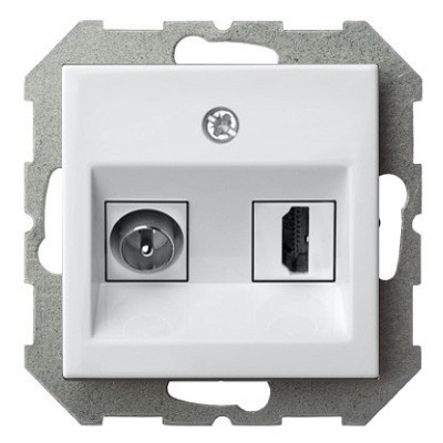 ТВ-розетка и розетка HDMI без рамки LIREGUS EPSILON 28-0351