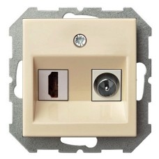 ТВ-розетка и розетка HDMI без рамки LIREGUS EPSILON 28-0851