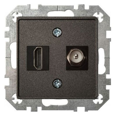 ТВ-розетка и розетка HDMI без рамки LIREGUS EPSILON 28-1132