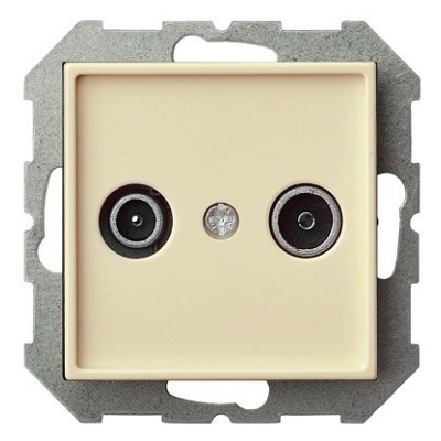 ТВ-розетка оконечные и розетка для радиоточки без рамки LIREGUS EPSILON 28-076