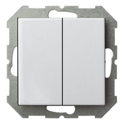 Выключатель двухклавишный без рамки LIREGUS EPSILON 28-0022