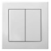 Выключатель двухклавишный без рамки LIREGUS EPSILON 28-003