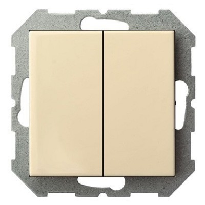 Выключатель двухклавишный с подсветкой без рамки LIREGUS EPSILON 28-056