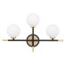 Бра LUMINA DECO Marsiada LDW 6033N-3 BK+F.GD