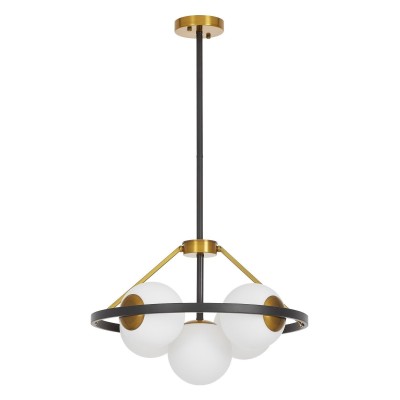 Люстра на штанге LUMINA DECO Donzano LDP 8034-5 BK+WT