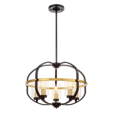 Люстра на штанге LUMINA DECO Monterey LDP 1141-5 BK+MD
