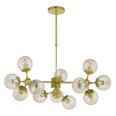 Люстра на штанге LUMINA DECO Zodiak LDP 160-12 GD