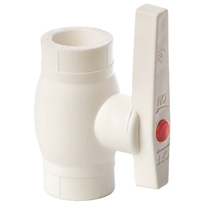 Шаровый кран полипропиленовый PPRC 63, белый