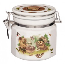 Банка для пищевых продуктов (11x10 см) Совы 86-2459
