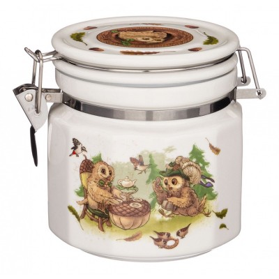 Банка для пищевых продуктов (11x10 см) Совы 86-2459