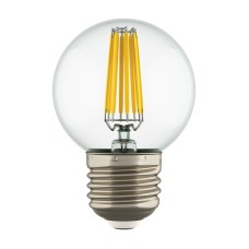 Лампа светодиодная филаментная Lightstar LED Filament E27 6W 4000K шар прозрачный 933824
