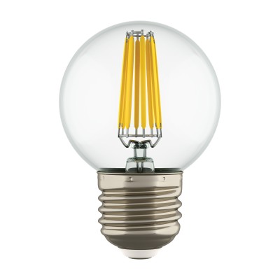 Лампа светодиодная филаментная Lightstar LED Filament E27 6W 4000K шар прозрачный 933824