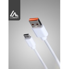 Кабель Luazon, Type-C - USB, 1 А, 1 м, белый