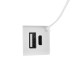 Внешний аккумулятор Luazon модель PB-03, 2200 мАч, USB, 1 А, крепление кольцо, белый