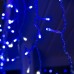 Гирлянда «Бахрома» 3 × 0.6 м, IP44, УМС, прозрачная нить, 160 LED, свечение синее, мерцание белым, 220 В