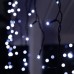 Гирлянда «Бахрома» 3 × 0.6 м, IP44, УМС, тёмная нить, 160 SMD-LED, свечение белое, 220 В