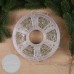 Гирлянда «Мишура» 50 м роса, IP44, серебристая нить, 1500 LED, 8 режимов, свечение белое, 36 В