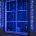 Гирлянда «Водопад» 2 × 1.5 м, IP44, тёмная нить, 400 LED, свечение бело-синее, 8 режимов, 220 В