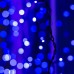 Гирлянда «Занавес» 2 × 1.5 м, IP44, УМС, тёмная нить, 360 LED, свечение синее, 220 В