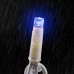 Гирлянда «Занавес» 2 × 1.5 м, IP65, УМС, белая нить каучук, 300 LED, свечение синее, 220 В