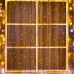 Гирлянда «Занавес» 2 × 3 м, IP44, УМС, тёмная нить, 760 LED, свечение тёплое белое, мерцание белым, 220 В